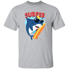 Surfing Shark | Short Sleeve Kids T-shirt | 100% Cotton