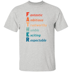 Father Alphabet | Short Sleeve T-shirt | 100% Cotton