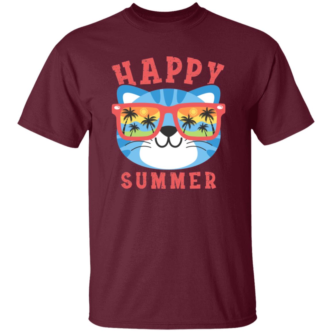 Happy Summer | Short Sleeve T-shirt | 100% Cotton