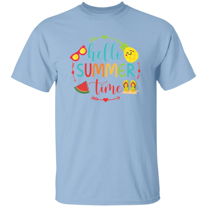 Hello Summer Time | Short Sleeve T-shirt | 100% Cotton
