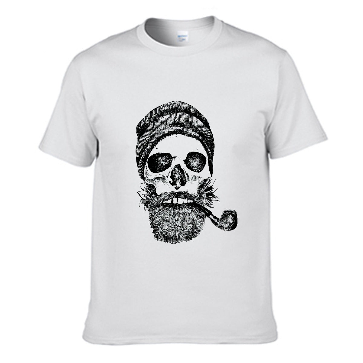 Smoking Skull Men's T-shirt (100% Cotton) - T0212