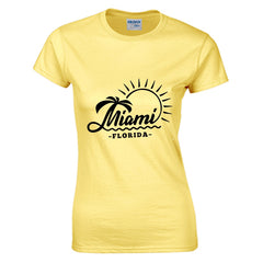 Miami Florida Women's T-shirt (100% Cotton) - T0368
