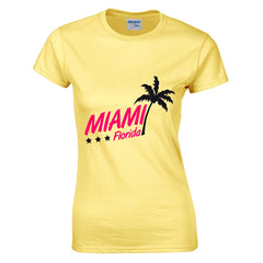 Miami Florida Women's T-shirt (100% Cotton) - T0370